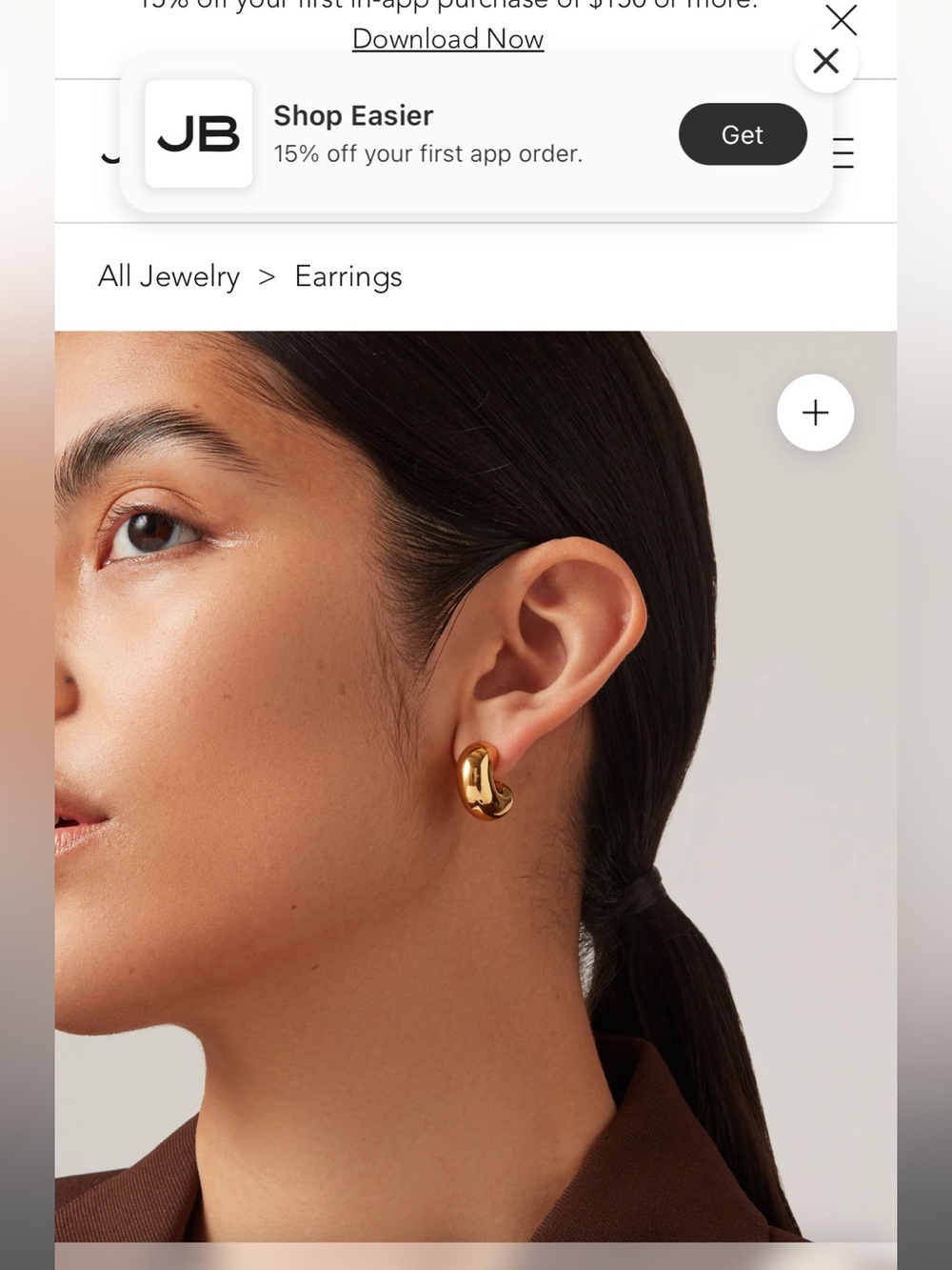 Jenny Bird medium tome hoops EUC